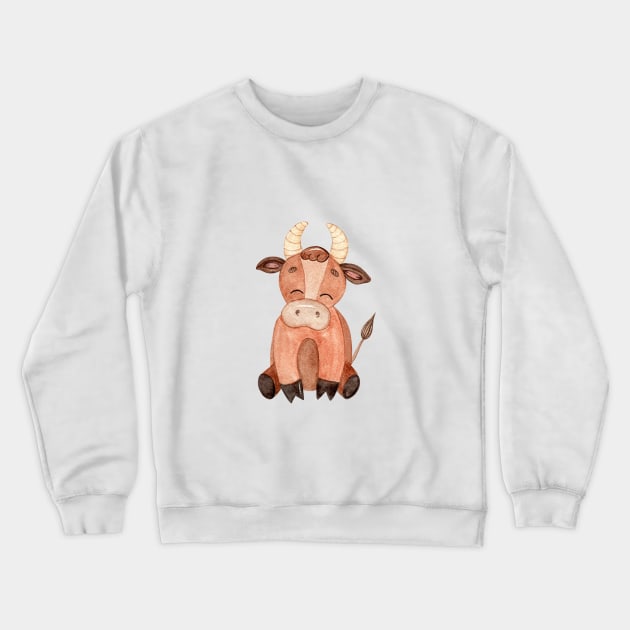 Cute brown calf Crewneck Sweatshirt by DreamLoudArt